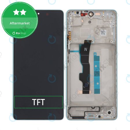 Xiaomi Redmi Note 13 5G 2312DRAABC - LCD Display + Touchscreen Front Glas + Rahmen (Ocean Teal) TFT