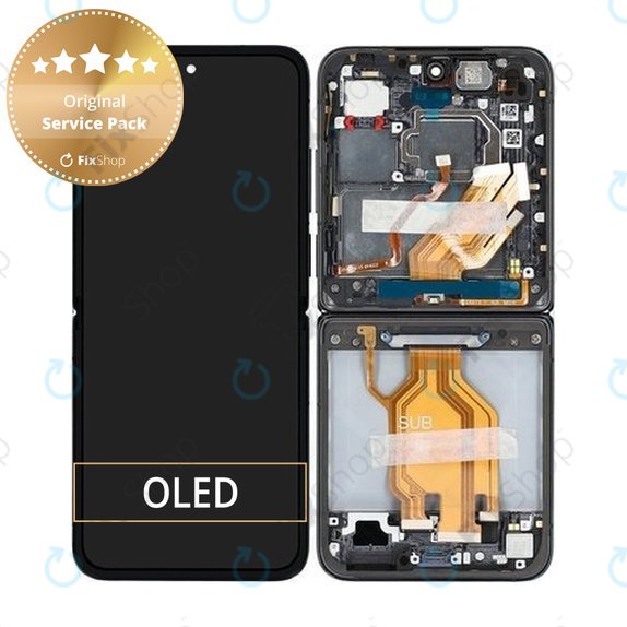 Xiaomi Mix Flip 2405CPX3DC - LCD Display + Touchscreen Front Glas + Rahmen (Black) - 560002000N800 Genuine Service Pack