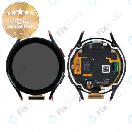 Samsung Galaxy Watch 5 44mm R915 - LCD Display + Touchscreen Front Glas + Rahmen (Graphite) - GH82-30043A Genuine Service Pack