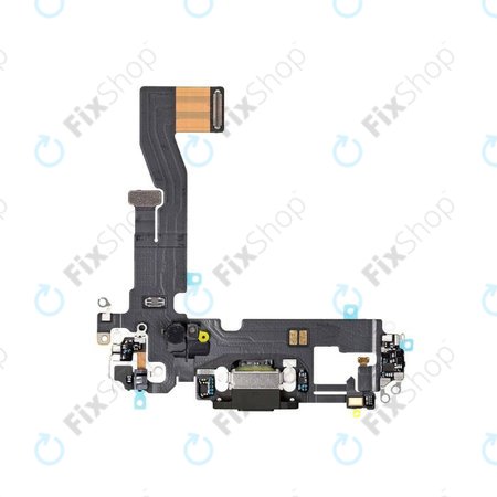 Apple iPhone 12, 12 Pro - Ladestecker Ladebuchse + Flex Kabel (Black)