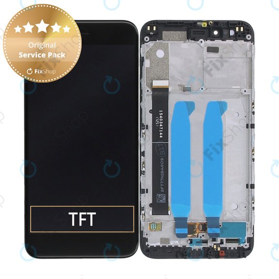 Xiaomi Mi A1(5x) - LCD Display + Touchscreen Front Glas + Rahmen (Black) - 5606100060B6 Genuine Service Pack
