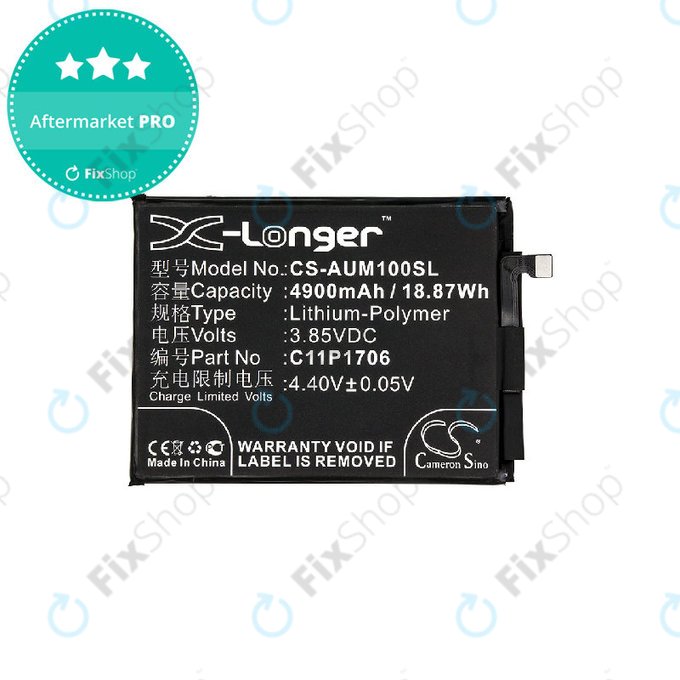 Batterie für Asus Zenfone Max Pro M1 ZB602KL, 4900mAh, Li-Pol, 3.85V, 0B200-02870200, HQ