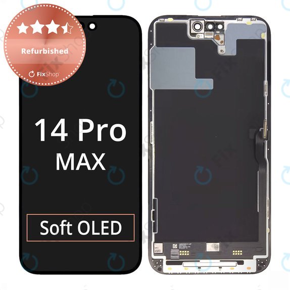 Display für iPhone 14 Pro Max, Touchscreen-Glas mit Rahmen, Refurbished
