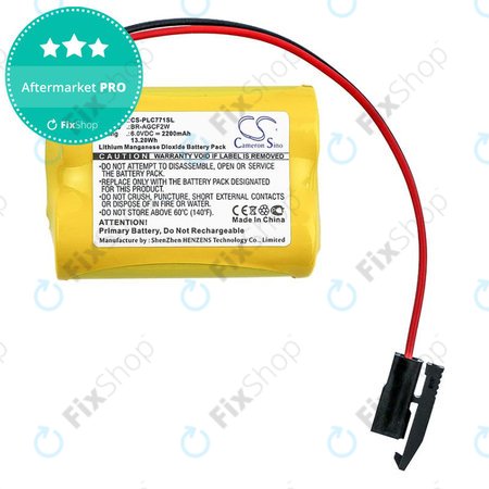 Akku batterie für GE A06b-6093-K001, 2200mAh, Li-MnO2, 6V, BR-AGCF2W, HQ