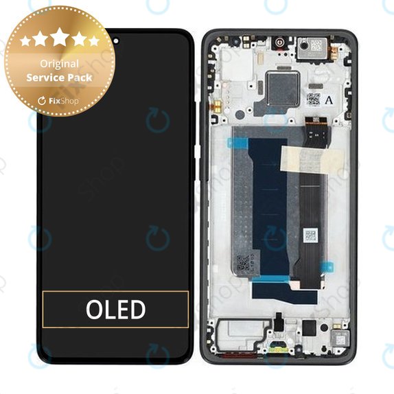 Xiaomi Poco X7 Pro 2412DPC0AG - LCD Display + Touchscreen Front Glas + Rahmen (Black) - 56000300O1000 Genuine Service Pack