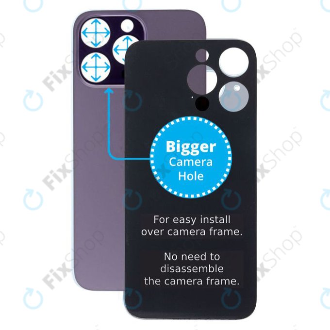 Apple iPhone 14 Pro Max - Backcover Glas Vergrössertes Ringloch für die Kamera (Deep Purple)