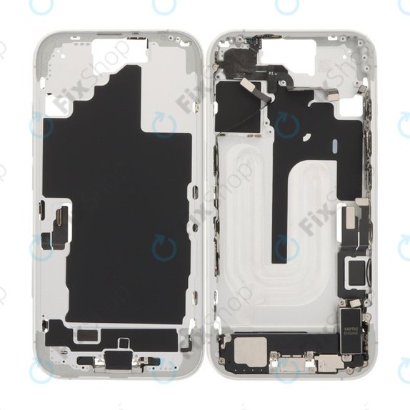 Apple iPhone 16 - Mittelrahmen + Power-, Lautstärke- und Kameratasten (White)