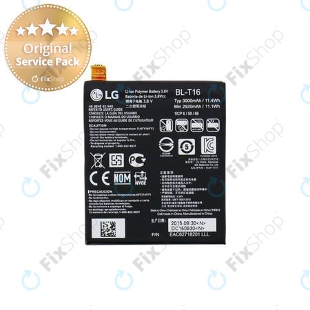 LG G Flex 2 H955 - Akku Batterie BL-T16 3000mAh - EAC62718201 Genuine Service Pack