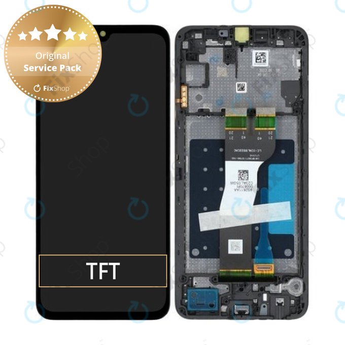 Samsung Galaxy A05s A057G - LCD Display + Touchscreen Front Glas + Rahmen (Black) - GH81-24364A, GH81-24365A Genuine Service Pack