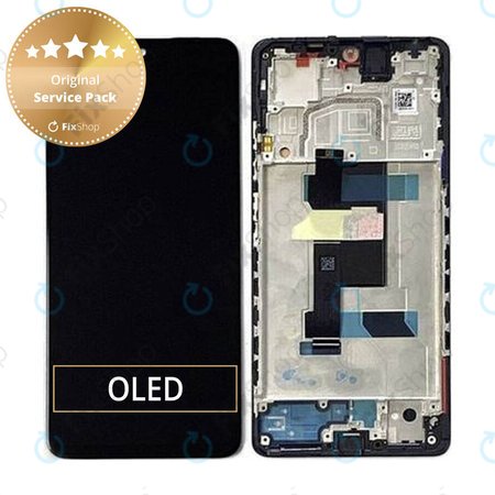 Xiaomi Poco X5 Pro 22101320G 22101320I - LCD Display + Touchscreen Front Glas + Rahmen (Astral Black) - 5600010M2000 Genuine Service Pack